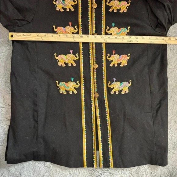 Bob Mackie Wearable Art Black Elephant Jacket Size XL Women's NWT Maximalist - Picture 11 of 11
